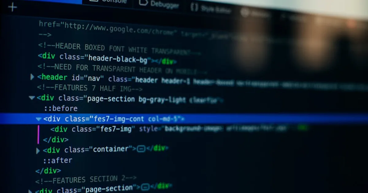 html css code screen developer workspace, illustrating Designing for AI: How Web Structure Impacts Generative Engine Optimization